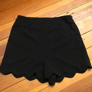Monteau high waisted ruffle shorts